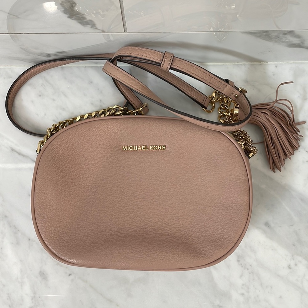 Michael Kors pink nude crossbody handbag